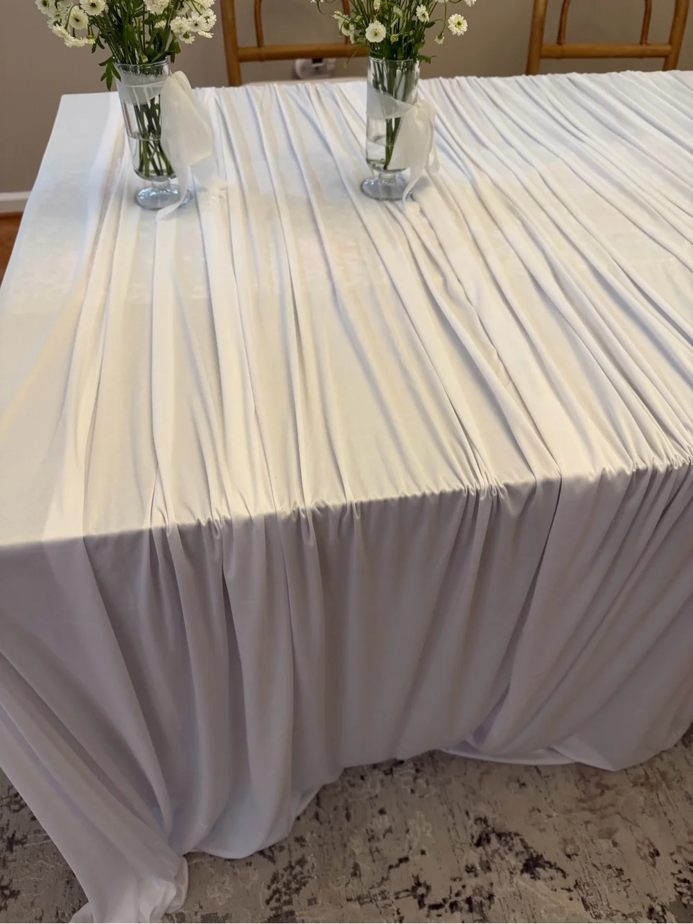 White Draping Panels (4 Panels) DIY Romantic Aesthetic Wedding Tablecloth